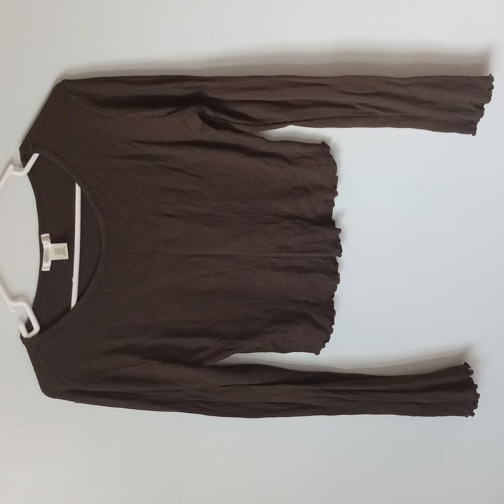 Scalloped end, Army Green, Crop top